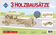 Pebaro - stavebnica drevená - historické vozidlá SET