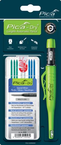 Ceruzka Pica Dry guľatá + tuhy 4040 / blister