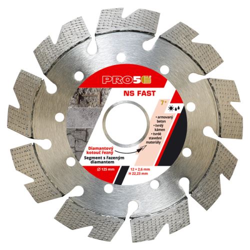 Kotúč rezný diamantový PRO5 - NS FAST 125mm (2)
