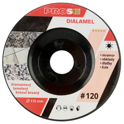 Kotúč PRO5 diamantový lamelový 115 mm #120