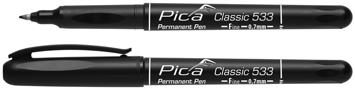Značkovač Pica Classic 533 permanentný čierny 0,7 mm/blister (1)