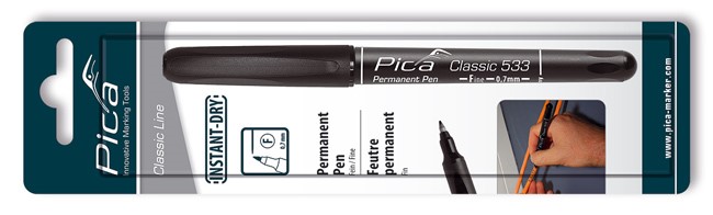 Značkovač Pica Classic 533 permanentný čierny 0,7 mm/blister