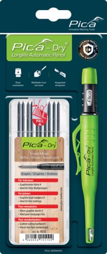 Ceruzka Pica Dry guľatá + tuhy 4050 / blister