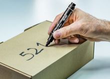 Značkovač Pica Classic 521 permanentný čierny - klinový hrot / 10 ks (1)